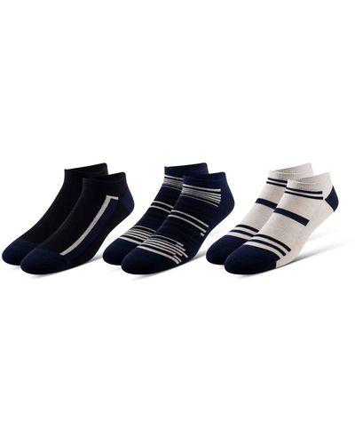 Pair of Thieves Assorted 3-pack Cushion No-show Socks - Blue