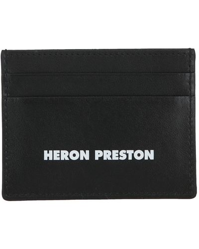 Heron Preston Leather Tape Card Holder - Black