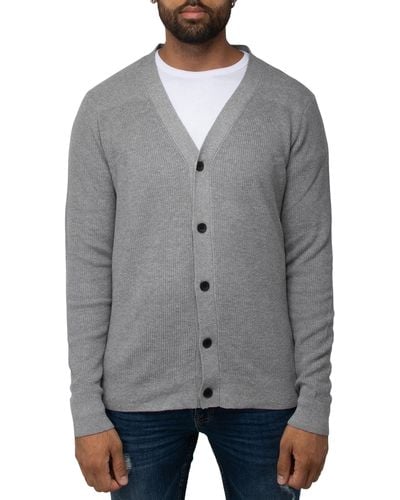 Xray Jeans V-neck Sweater Cardigan - Gray