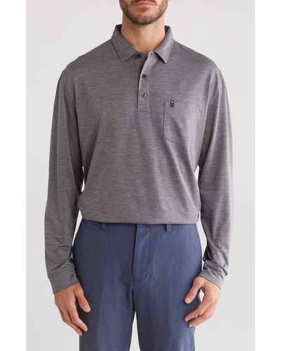 Callaway Golf® Crossover Long Sleeve Golf Polo - Gray