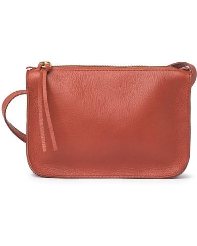 Madewell The Simple Leather Crossbody Bag In Afterglow Red At Nordstrom Rack