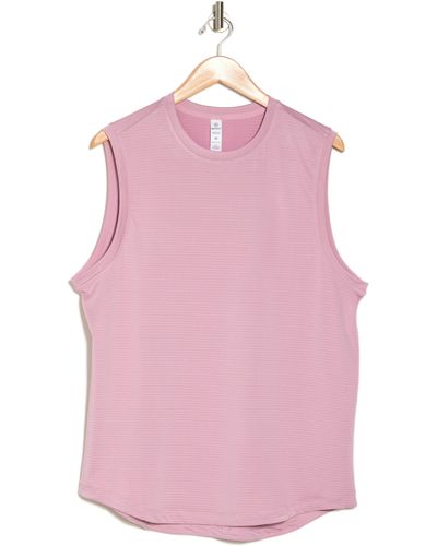 90 Degrees Air Sense Iconic Textured Muscle Tank - Pink