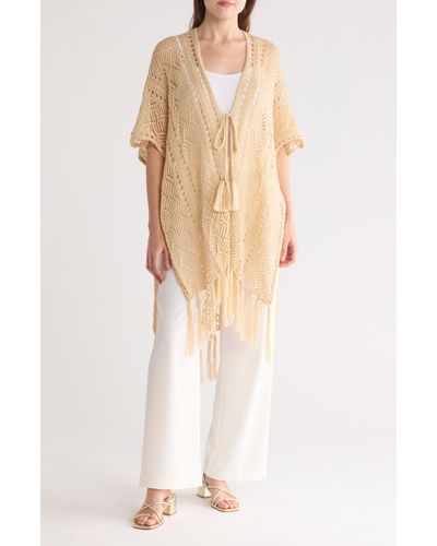Vince Camuto Crochet Cover-up Wrap - White