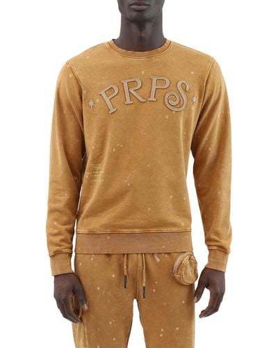 PRPS Bourn Appliqué Cotton Graphic Cargo Sweatshirt - Brown