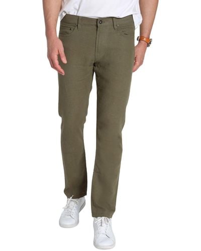 Jachs New York Straight Leg Linen Blend 5-pocket Pants - Green