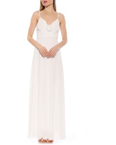 Alexia Admor Layla Rosette Maxi Dress - White