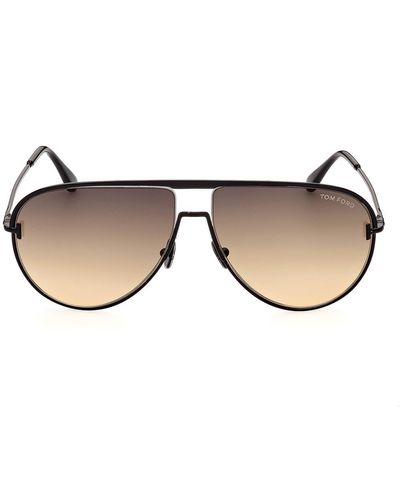 Tom Ford Theo 60mm Gradient Pilot Sunglasses - Natural