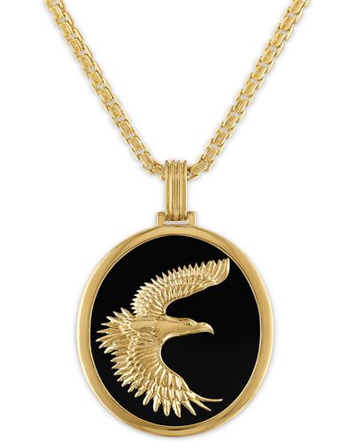 Esquire Eagle Onyx Pendant Necklace - Black