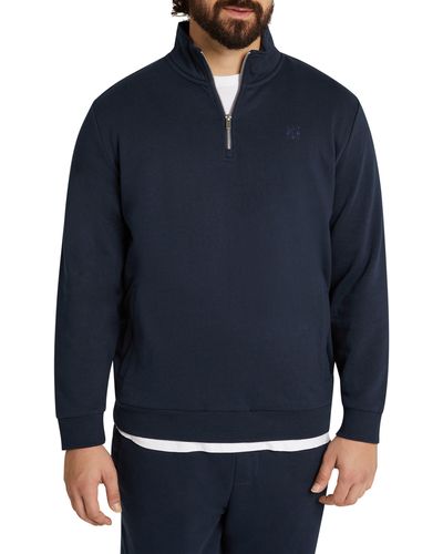 Johnny Bigg Hayden Quarter Zip Sweatshirt - Blue