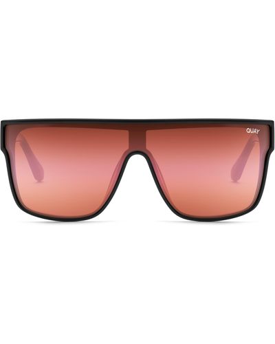 Quay Nightfall 145mm Curve Shield Sunglasses - Pink