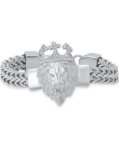 HMY Jewelry Crystal Lion Bracelet - Metallic
