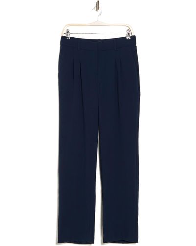 Amanda + Chelsea Soft Pleat Texture Pants - Blue