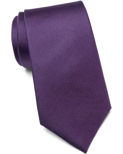 Duchamp Micro Neat Silk Tie - Purple