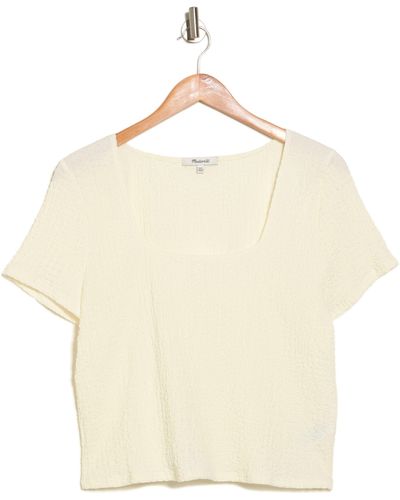 Madewell Fast Track Square Neck Top - Natural