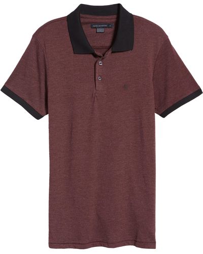 French Connection Contrast Collar Polo - Red