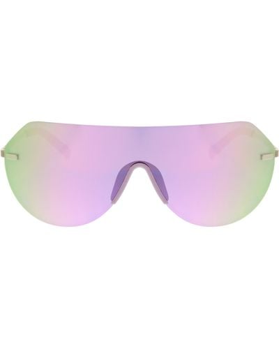 Hurley Angled Iconic Shield Sunglasses - Pink