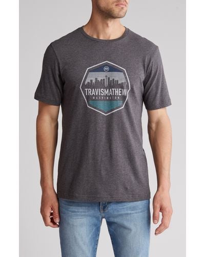 Travis Mathew Shores Galore Logo Graphic T-shirt - Gray