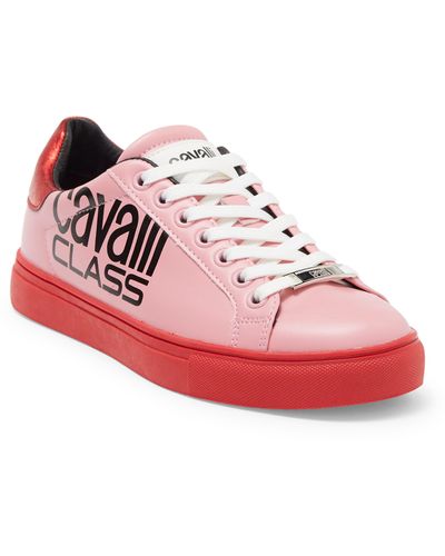 Roberto Cavalli Logo Tennis Shoe - Pink