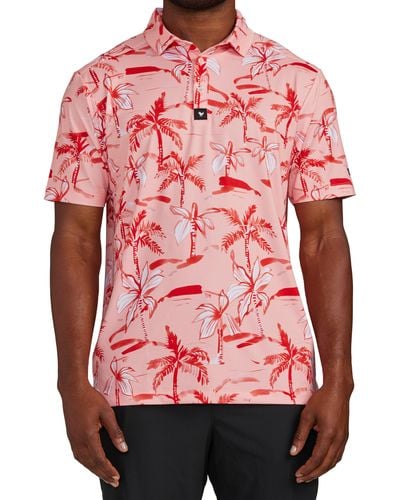 BAD BIRDIE Performance Golf Polo At Nordstrom - Red