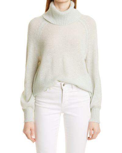 Toccin Cotton & Wool Blend Turtleneck Sweater - White
