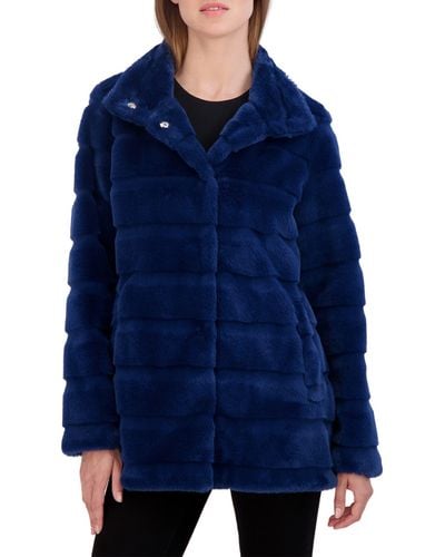 Sebby Faux Fur Coat - Blue