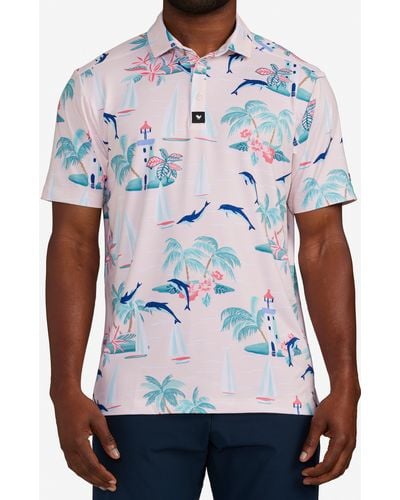BAD BIRDIE Performance Golf Polo At Nordstrom - White
