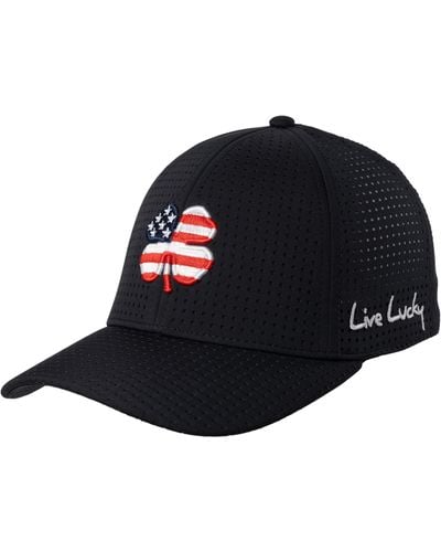 Black Clover Usa Perforated Trucker Snapback Hat - Black