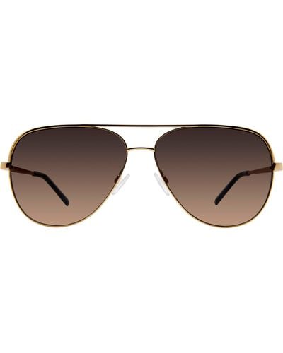 Kurt Geiger 64mm Aviator Sunglasses - Brown