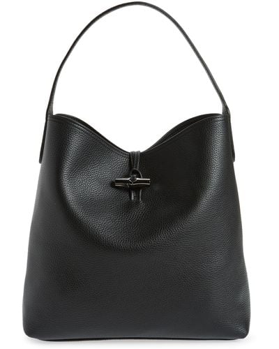 Longchamp Roseau Essential Hobo Bag - Black