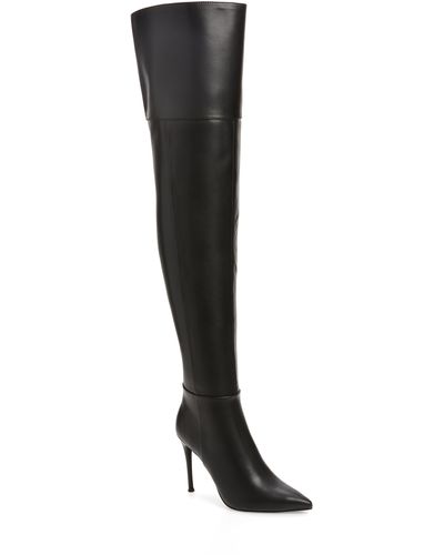 Jeffrey Campbell Pillar Pointed Toe Over The Knee Boot - Black