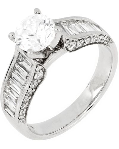 Bony Levy Mixed Diamond Engagement Ring Setting - White