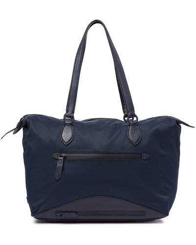 Cole Haan Zerogrand Nylon Leather-trimmed Tote Bag - Blue