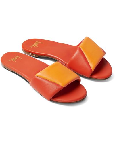Beek Bluebird Leather Slide Sandal - Orange