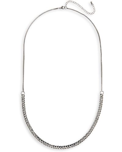 AREA STARS Half Thick Chain Necklace - White