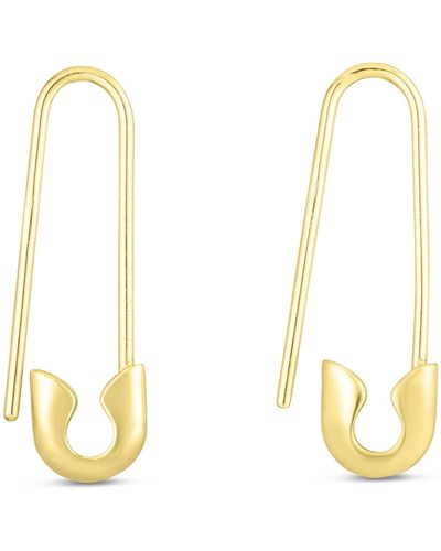 Gold Safety Pin Earring (Single)