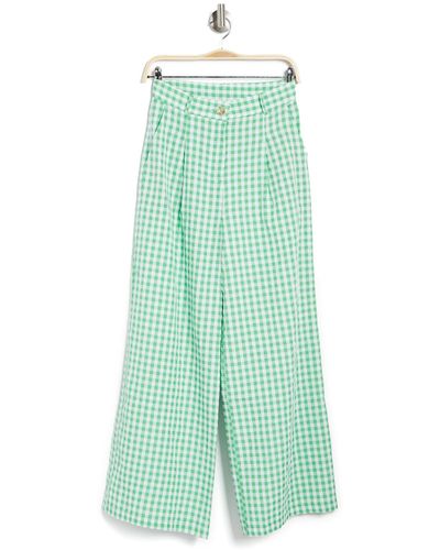 FRNCH Parvedy Gingham Woven Pants - Green