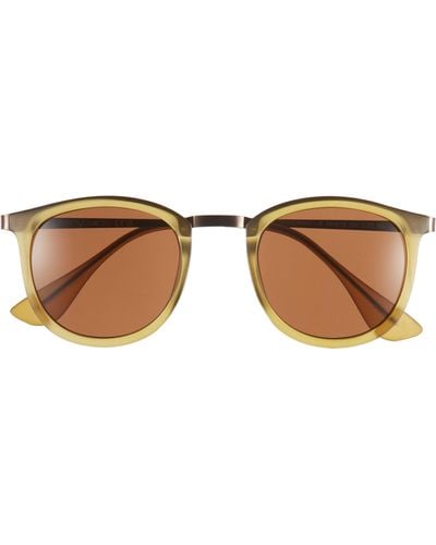 Vince Camuto 48mm Round Gradient Sunglasses - Brown