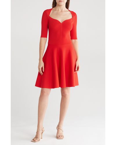Ted Baker Milly Sweetheart Sweater Dress - Red
