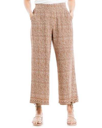 Max Studio Crepe Pull-on Pants - Natural