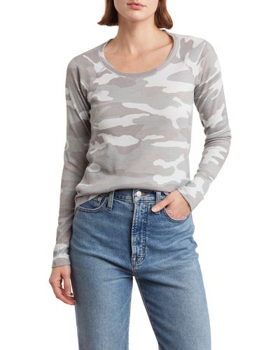 Lucky Brand Burnout Thermal - Gray