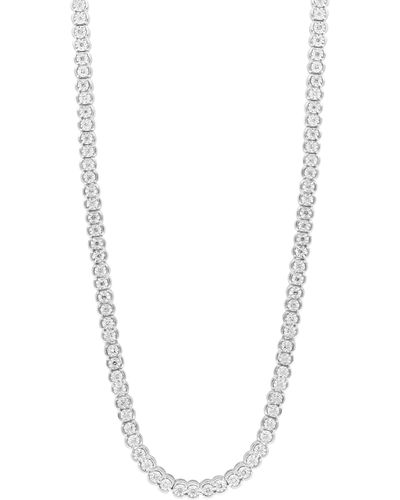 Effy Sterling Silver Diamond Tennis Necklace - White
