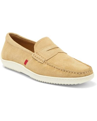 Marc Joseph New York Park Hill Circle Penny Loafer - Natural