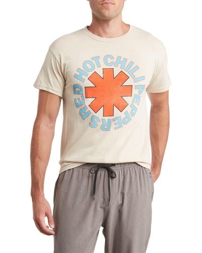 Merch Traffic Red Hot Chili Peppers Asterisk Graphic T-shirt - Gray