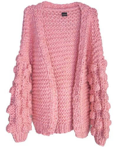 Saachi Bubble Sleeve Cardigan - Pink
