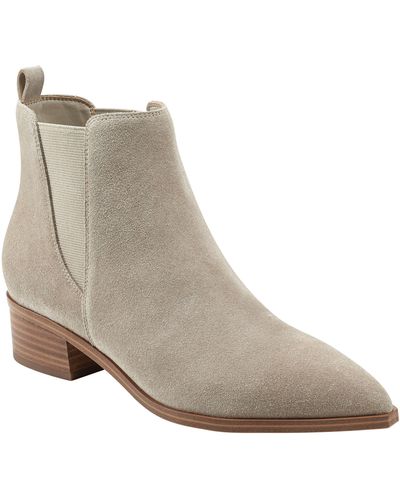 Marc Fisher Yikalo Leather Chelsea Bootie - Natural