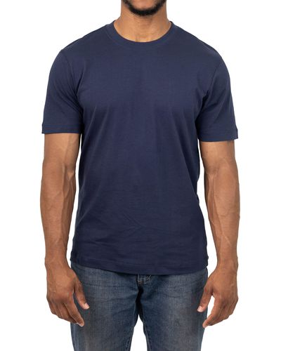 VELLAPAIS Calista Crewneck Cotton T-shirt - Blue