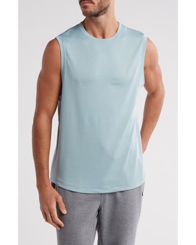 90 Degrees Air Sense Iconic Textured Muscle Tank - Blue