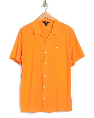 Volcom Stone Break Water Camp Shirt - Orange