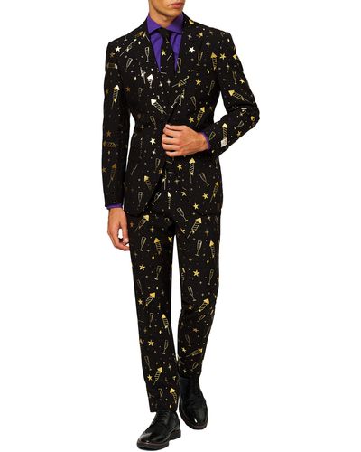 Opposuits Fancy Fireworks 2-piece Suit Set - Black