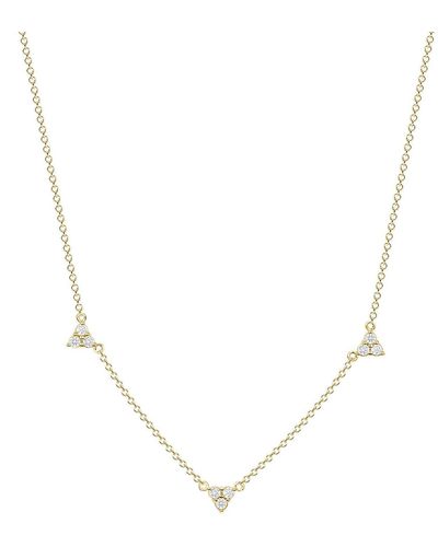 Ron Hami 14k Gold Trio Diamond Pendant Necklace - Blue
